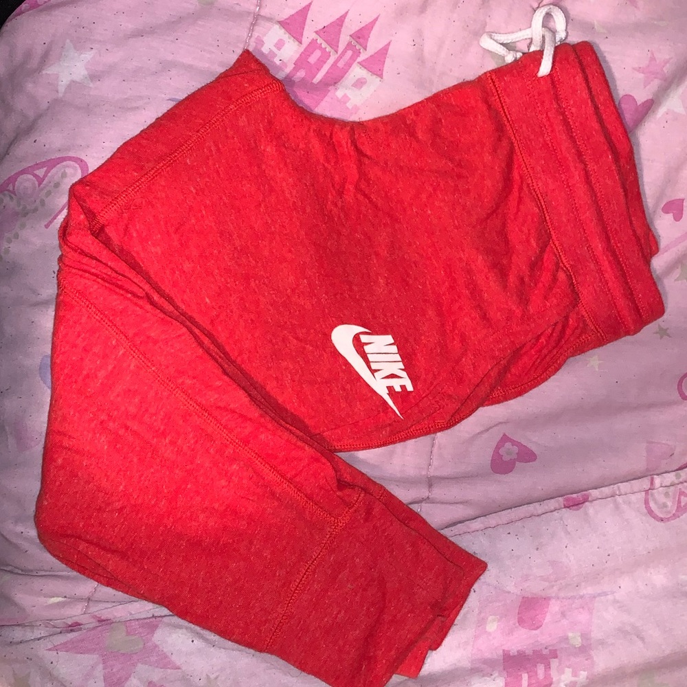 Red Nike Sweatpants Size Medium Joggers